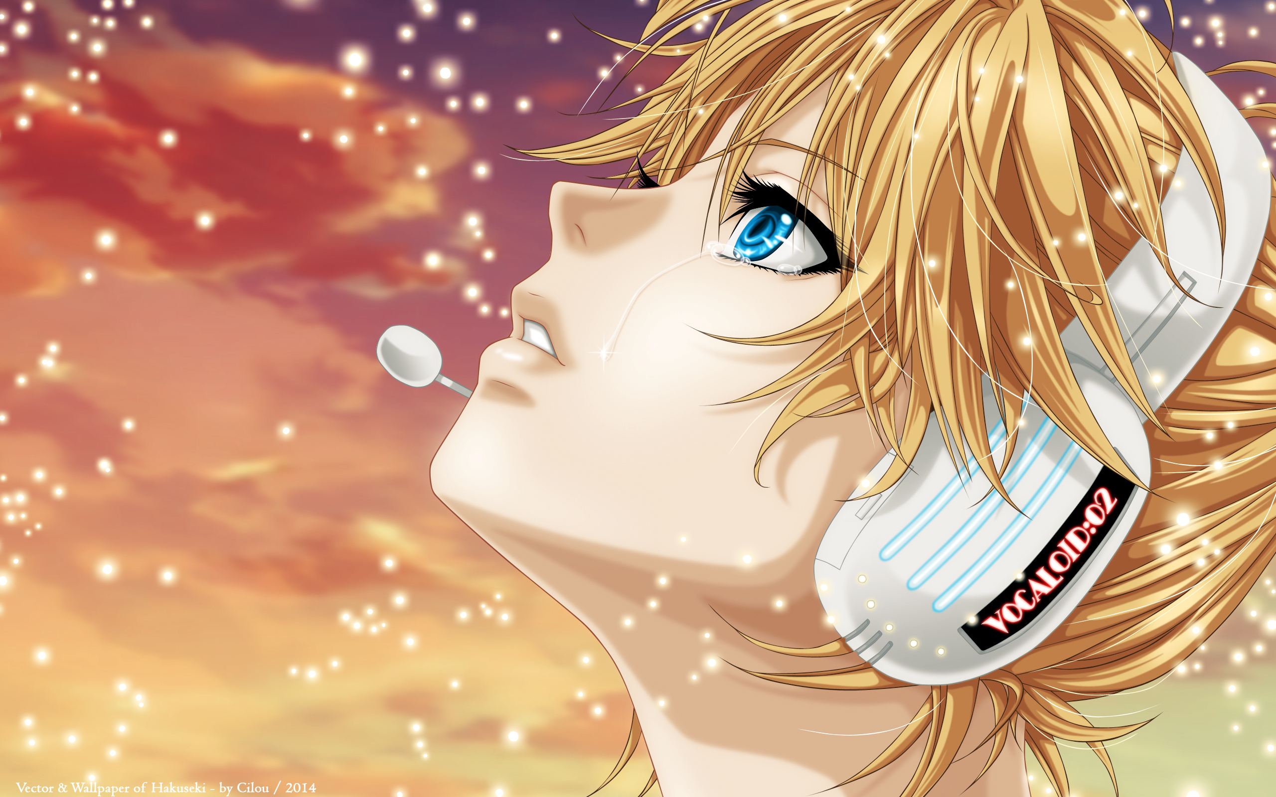 Обои арт, парень, наушники, профиль, вокалоид, слезы, kagamine len, art, guy, headphones, profile, vocaloid, tears разрешение 2560x1600 Загрузить