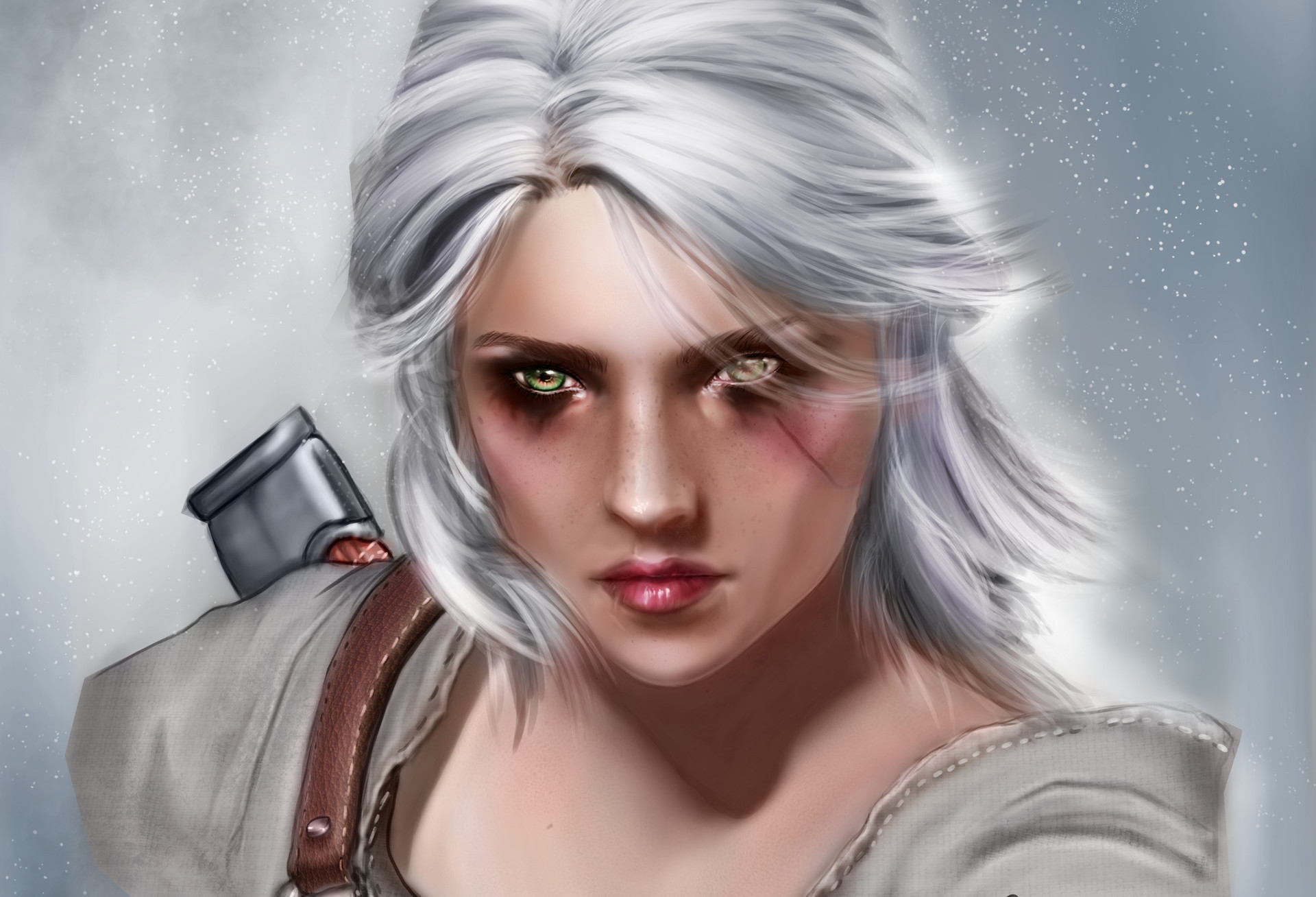 Обои арт, девушка, взгляд, witcher 3:wild hunt, цыри, art, girl, look, ciri разрешение 1920x1308 Загрузить