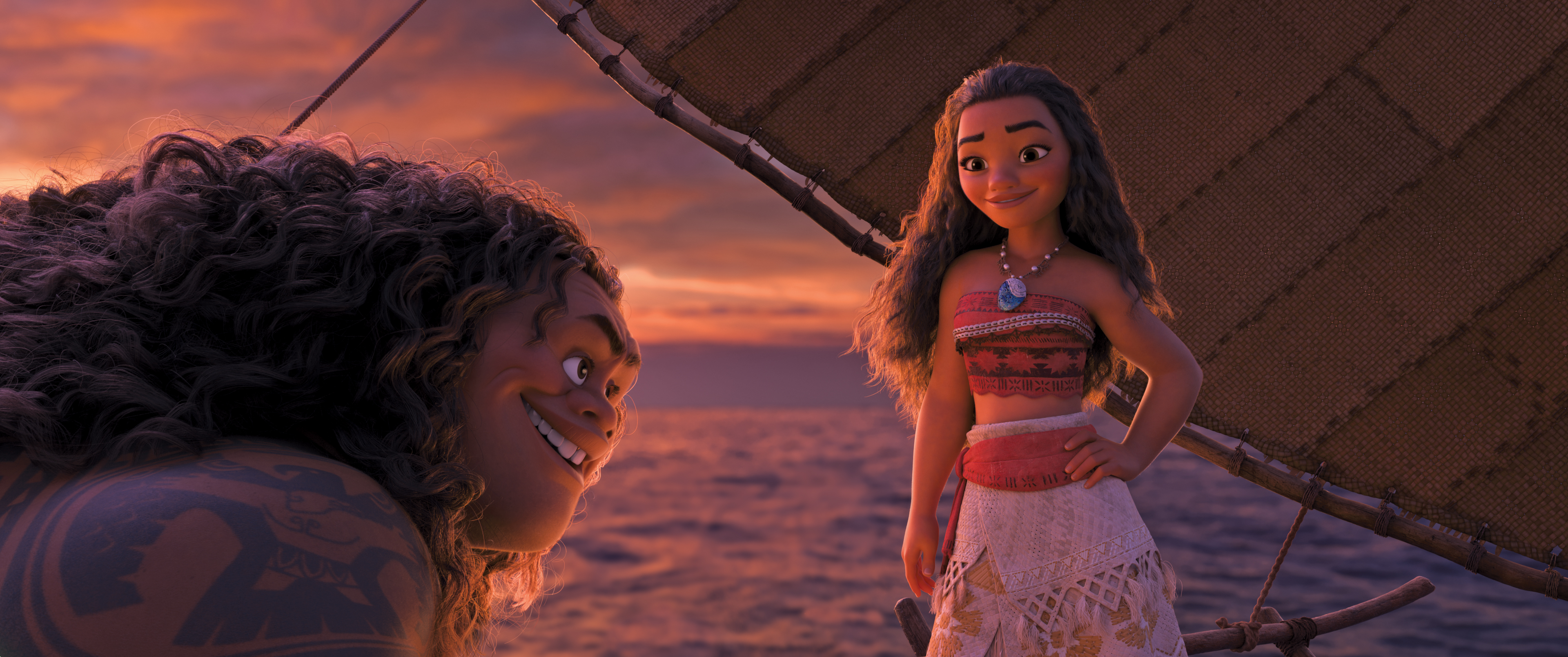 Обои дисней, моана, мауи, disney, moana, maui разрешение 3840x1608 Загрузить