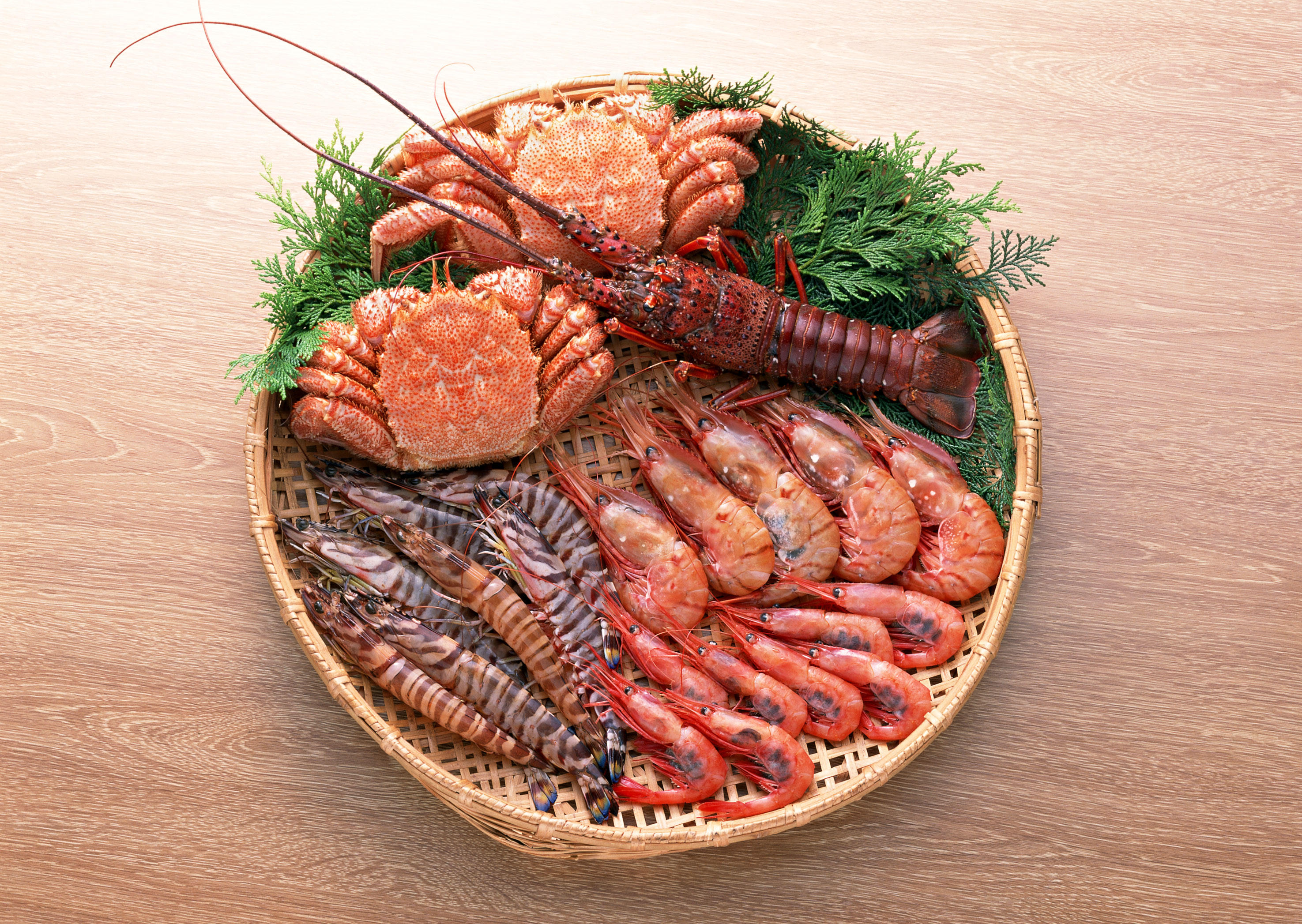 Обои крабы, суши, морепродукты, креветки, омар, crabs, sushi, seafood, shrimp, omar разрешение 2950x2094 Загрузить