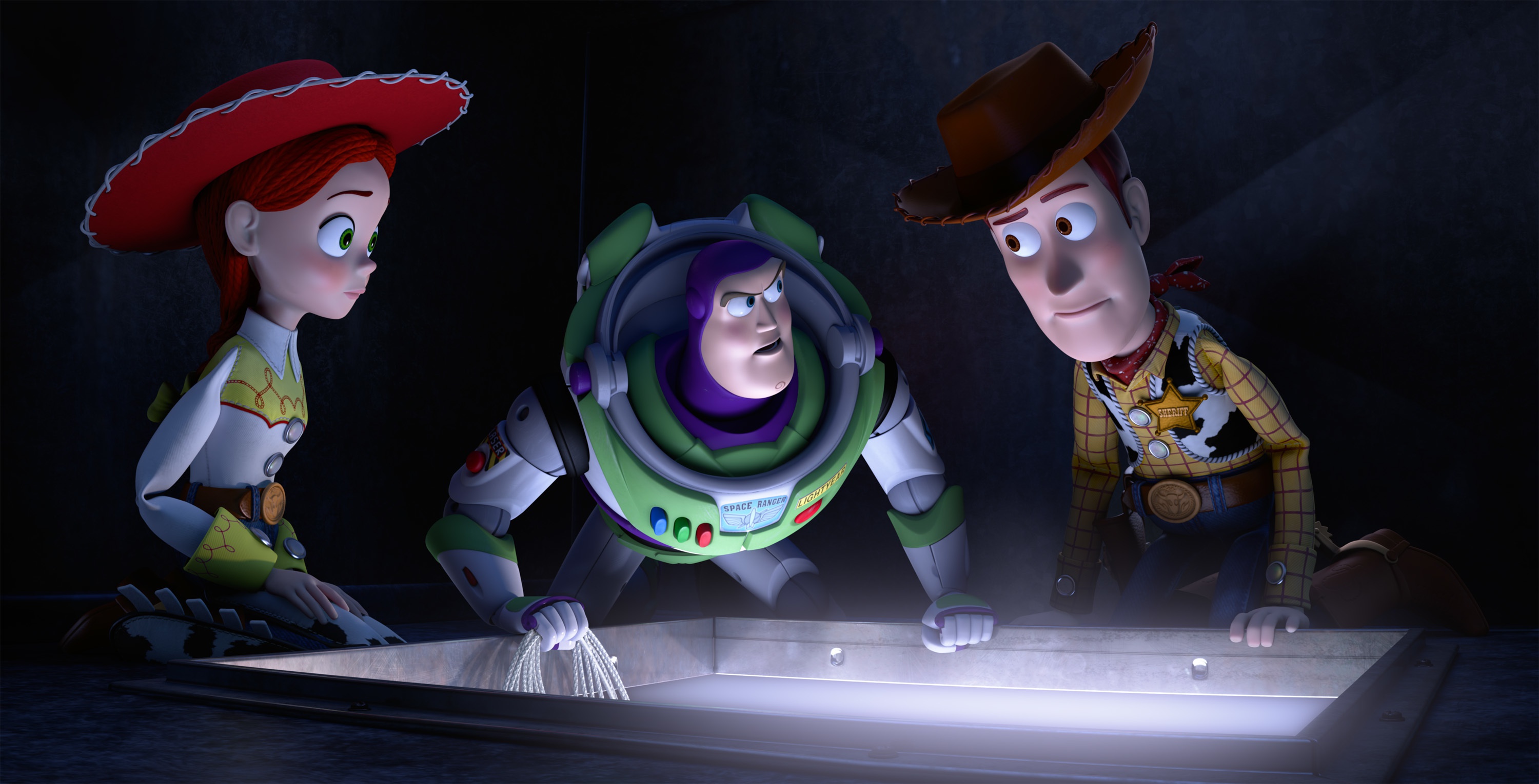 Обои мультфильм, история игрушек 2, jessie, buzz lightyear, sheriff woody, cartoon, toy story 2 разрешение 3000x1530 Загрузить