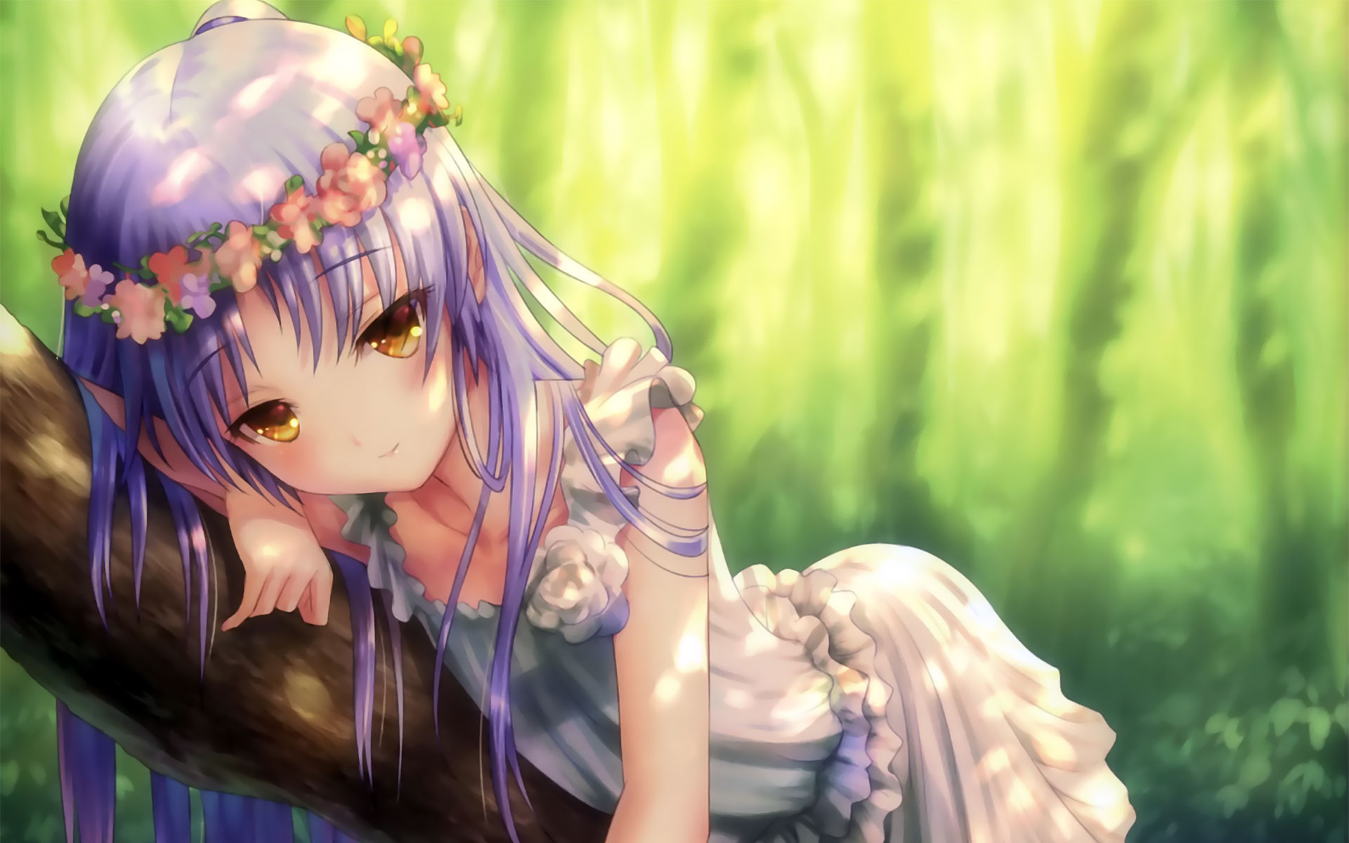 Обои цветы, арт, девушка, платье, аниме, flowers, art, girl, dress, anime разрешение 1920x1200 Загрузить