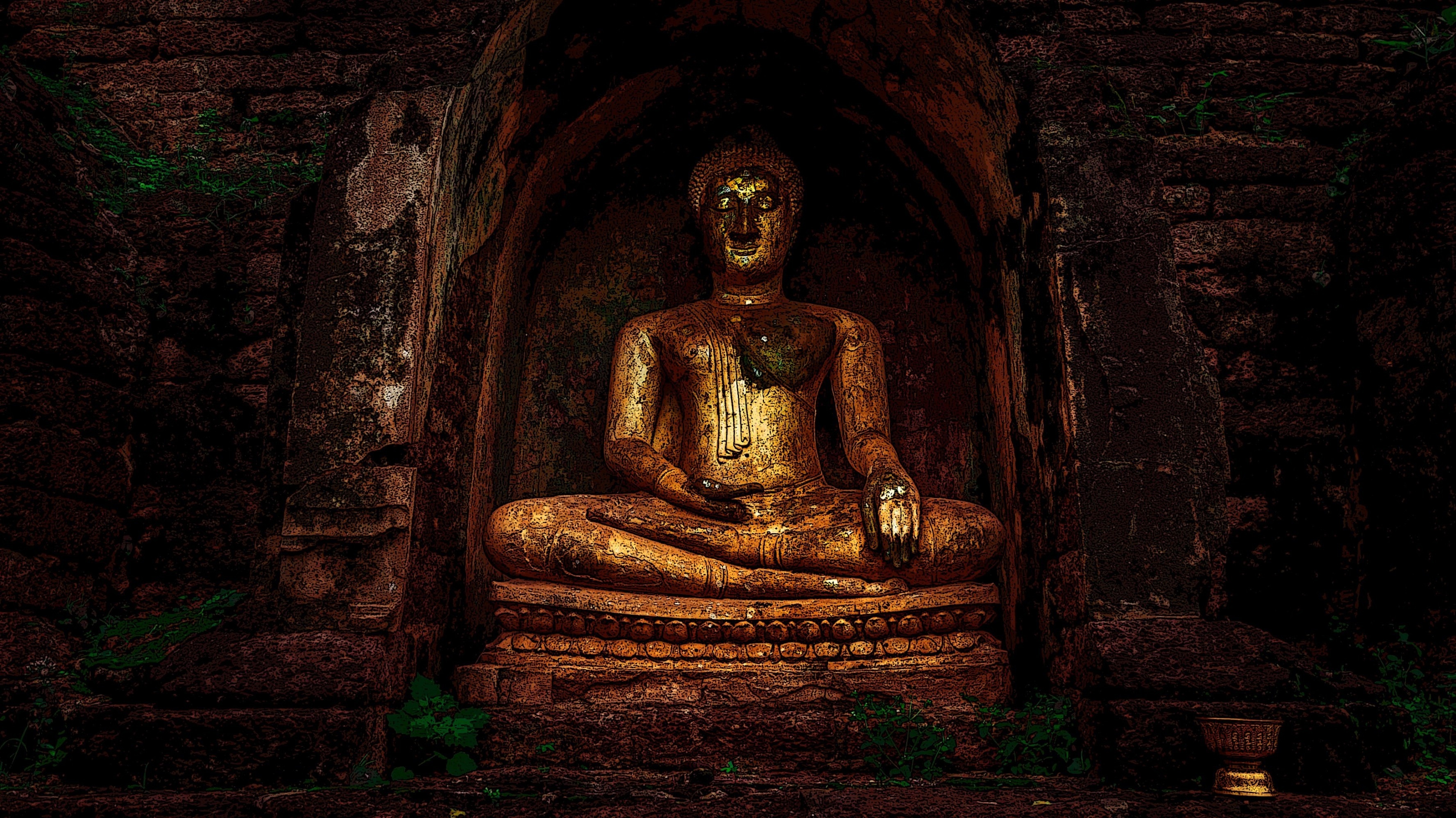 Обои будда, статуя, религия, buddhism, буддизм, buddha, statue, religion разрешение 3554x1999 Загрузить