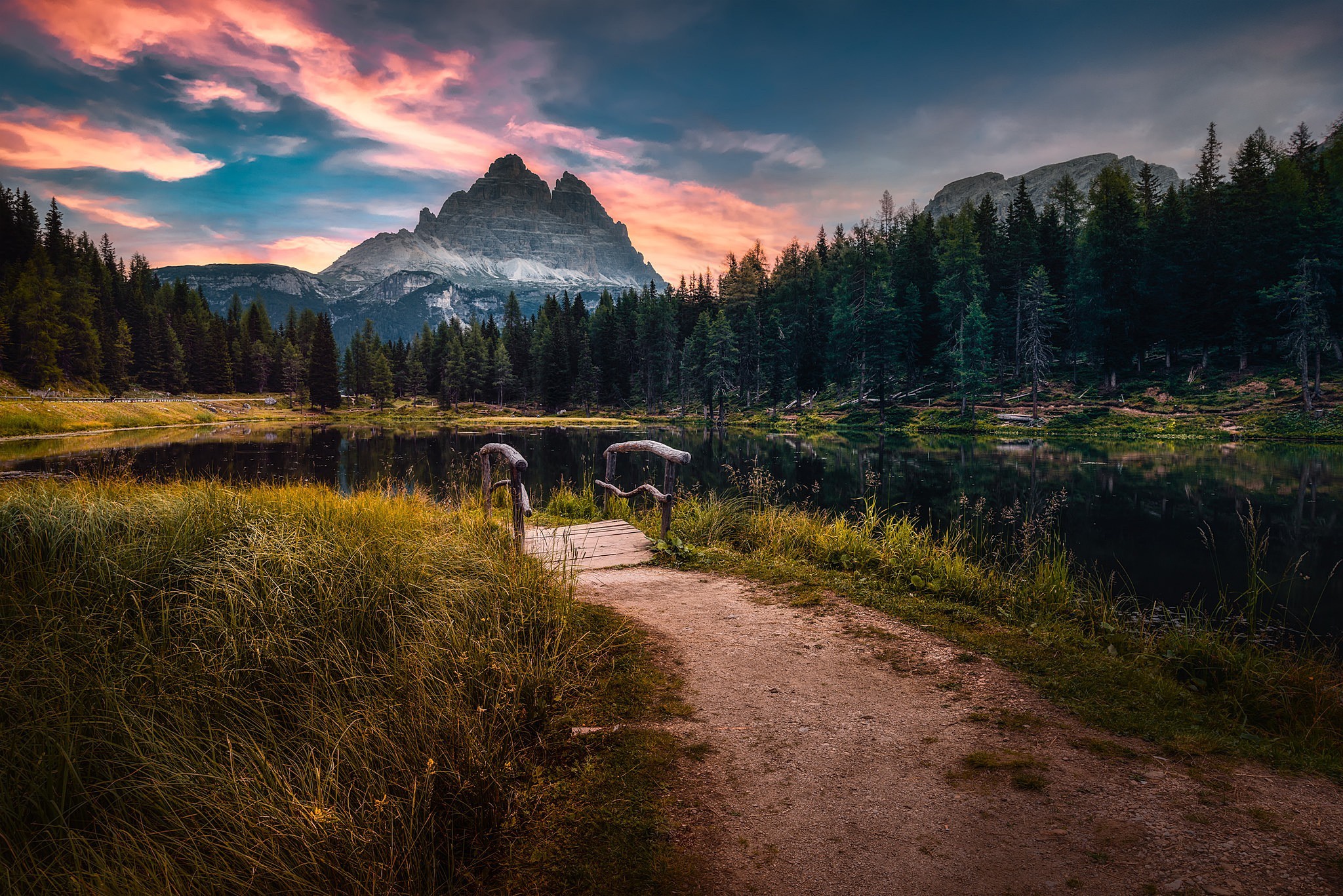 Обои италия, доломитовые альпы, lake antorno, italy, the dolomites разрешение 2048x1367 Загрузить