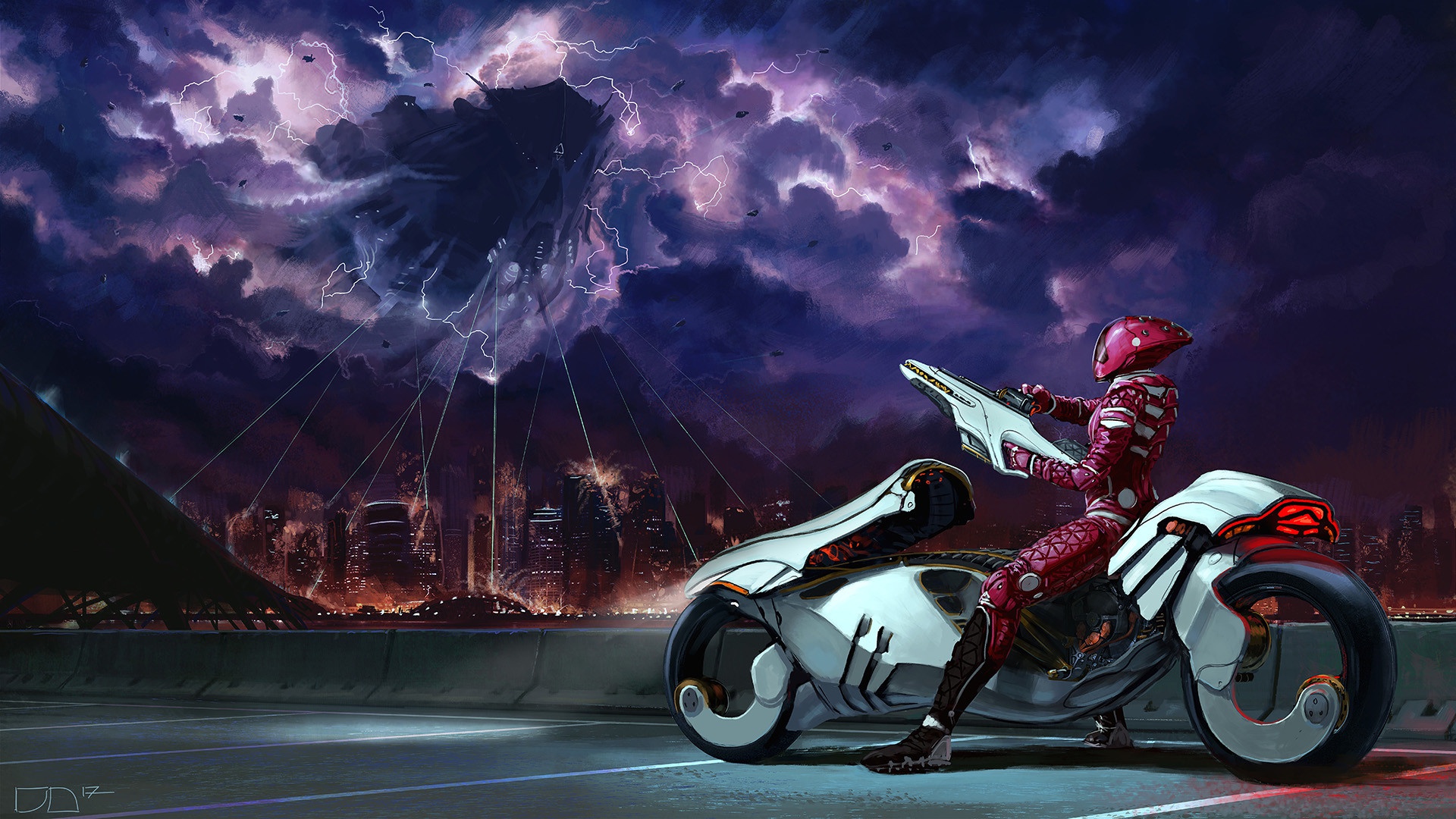 Cyberpunk motorcycle art фото 26