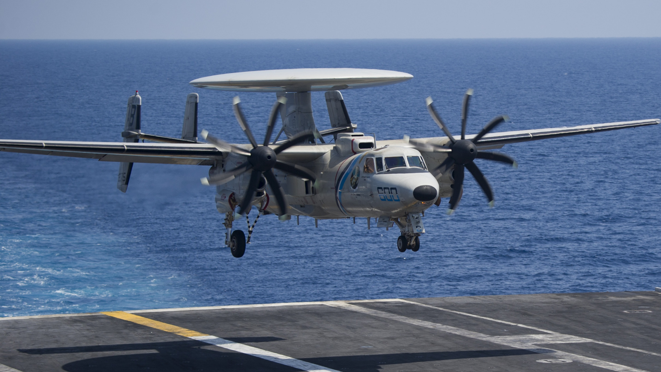 Обои авианосец, посадка, дрло, us navy, e-2d hawkeye, the carrier, landing, awacs разрешение 2112x1188 Загрузить