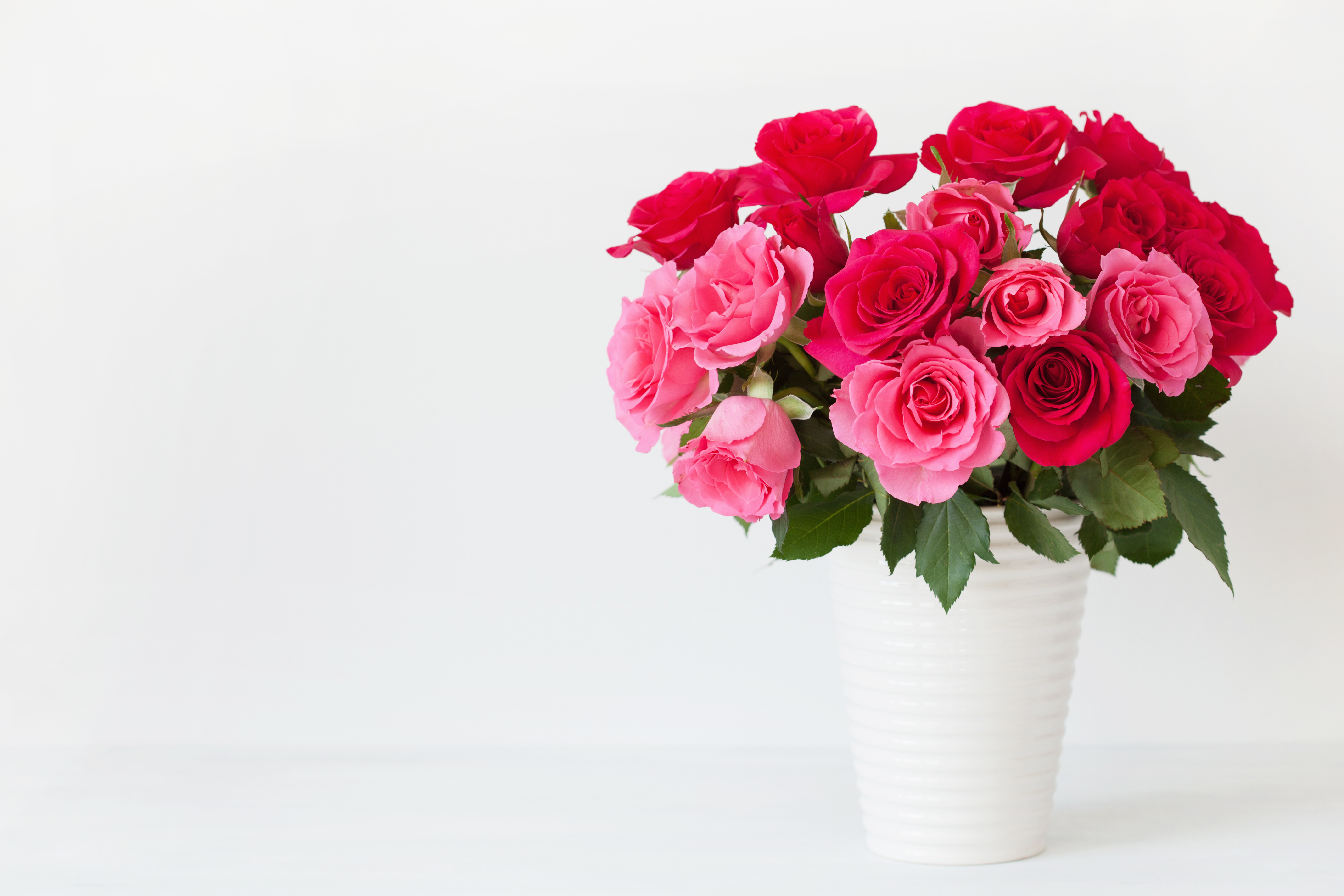 Обои цветы, розы, букет, ваза, flowers, roses, bouquet, vase разрешение 5616x3744 Загрузить