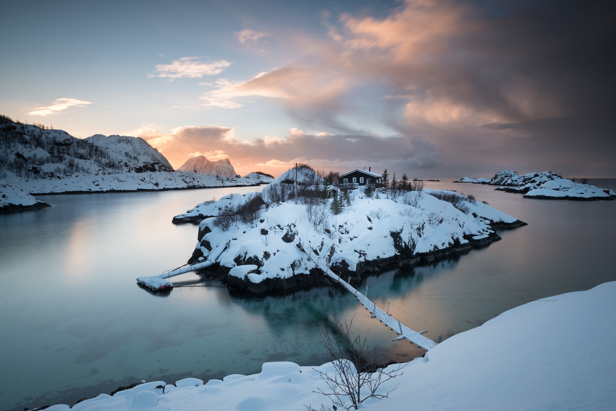 Норвегия зима обои
