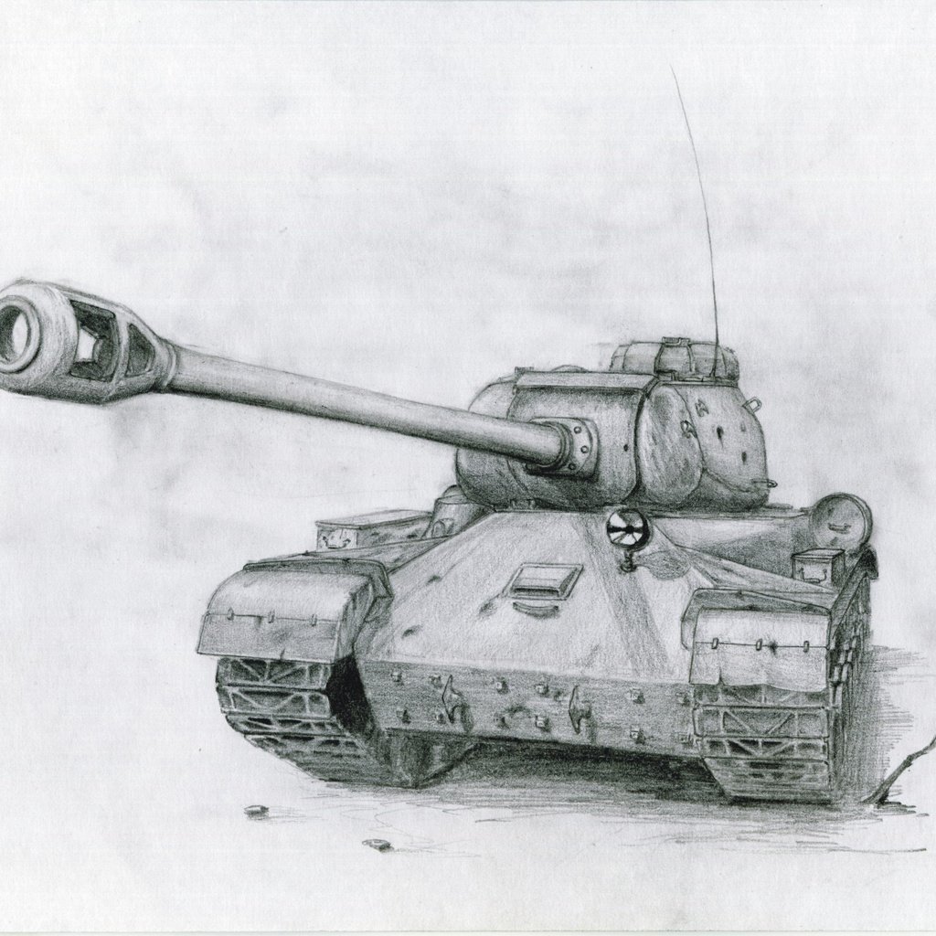 Обои советский танк, ис-2, пушка, карандашный рисунок, soviet tank, the is-2, gun, pencil drawing разрешение 2084x1487 Загрузить