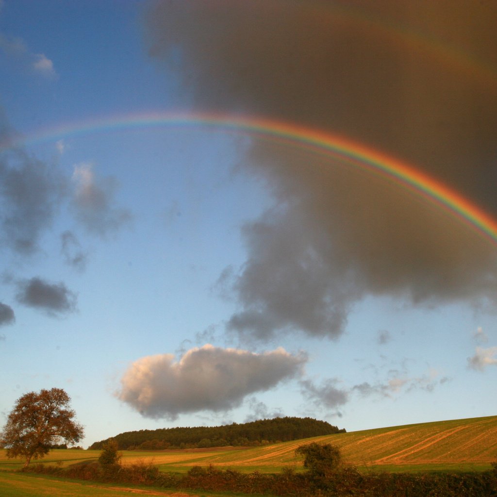 Обои природа, пейзаж, радуга, nature, landscape, rainbow разрешение 2400x1600 Загрузить