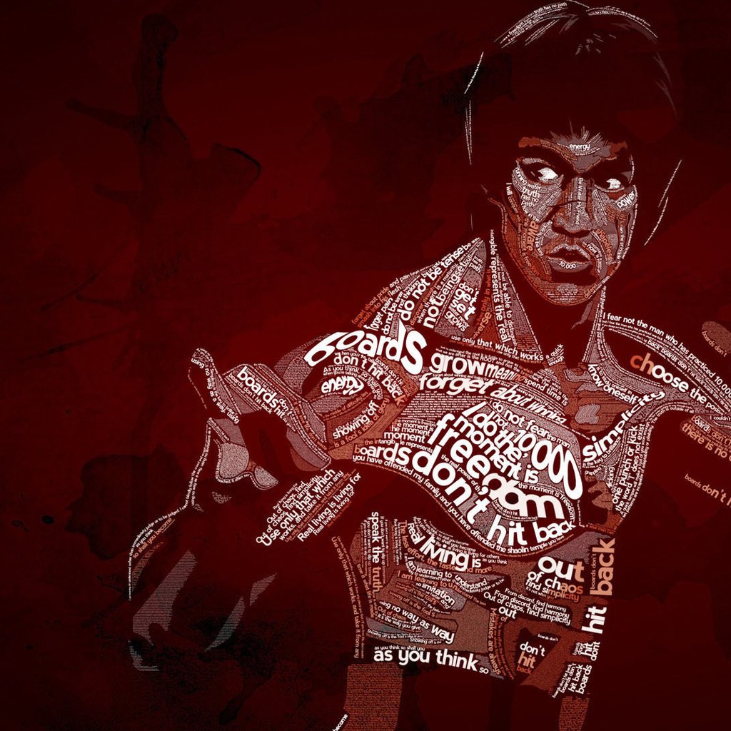 Обои типографика, брюс ли, be water, nautilus d, typography, bruce lee разрешение 1920x1080 Загрузить