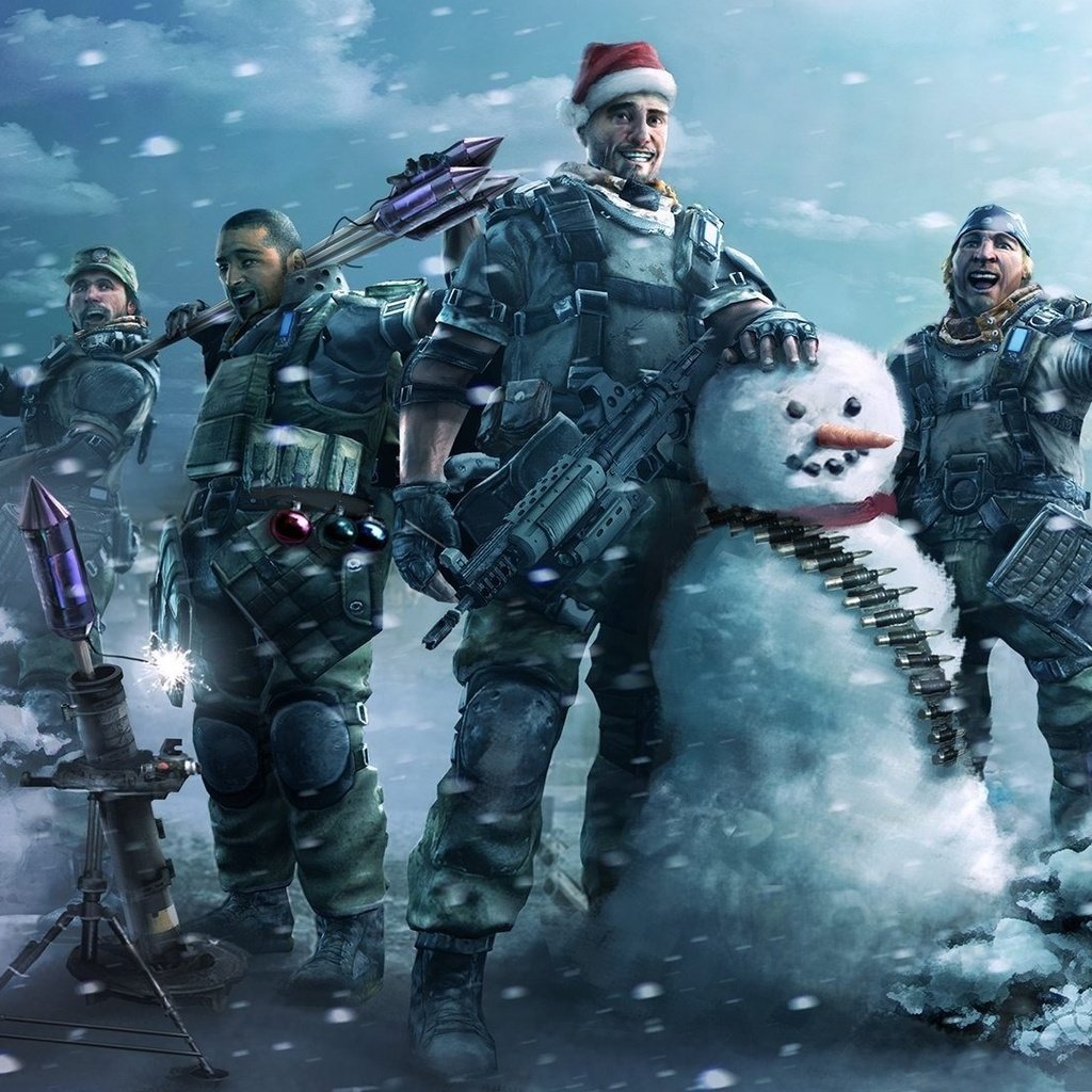 Обои зима, радость, снеговик, killzone 2, мужики, winter, joy, snowman, men разрешение 1920x1080 Загрузить