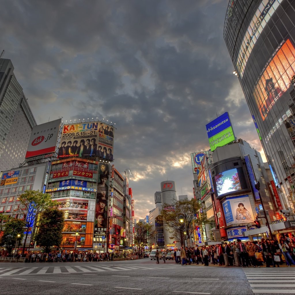 Обои закат, японии, shibuya, sunset, japan разрешение 5616x3744 Загрузить