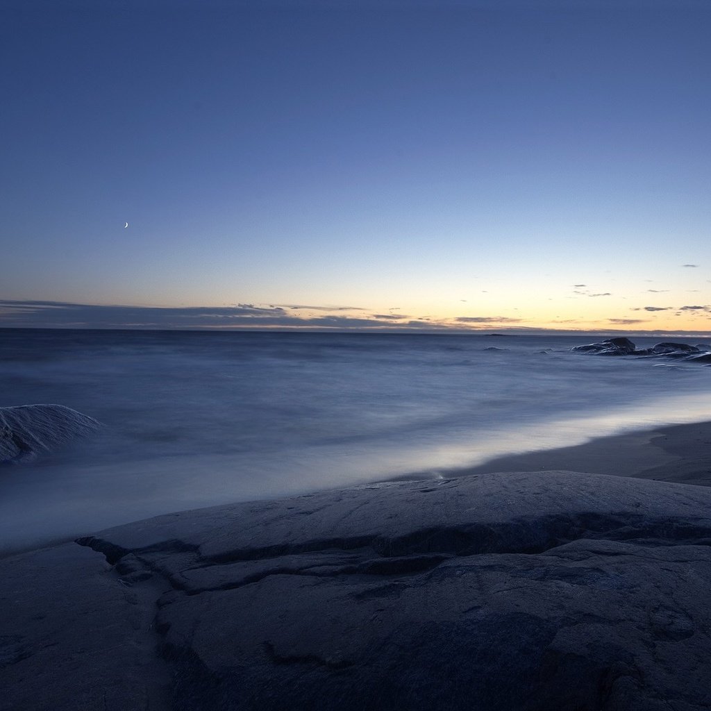 Обои вечер, берег, море, горизонт, the evening, shore, sea, horizon разрешение 1920x1200 Загрузить