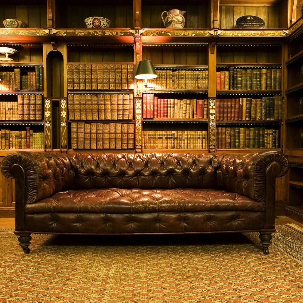 Обои книги, комната, диван, библиотека, books, room, sofa, library разрешение 1920x1200 Загрузить