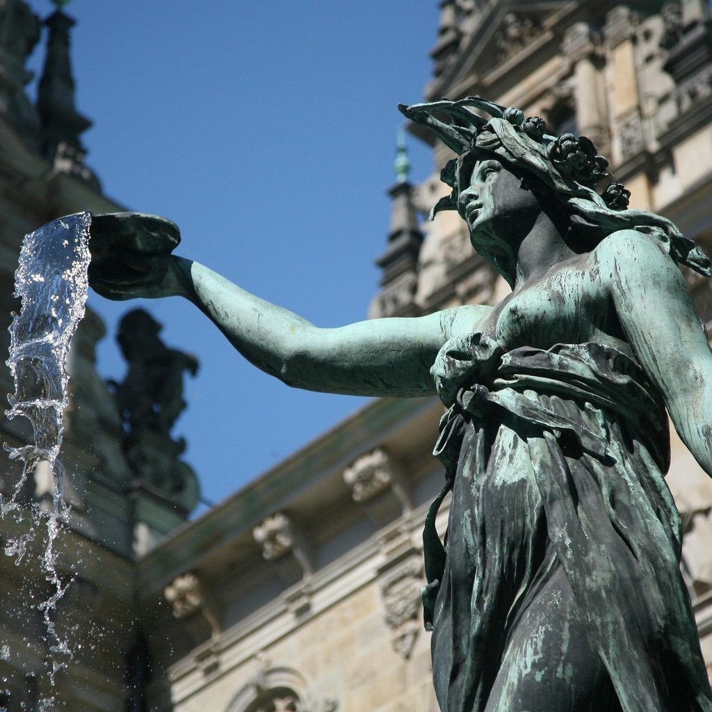 Обои вода, фонтан, статуя, германия, water, fountain, statue, germany разрешение 1920x1200 Загрузить