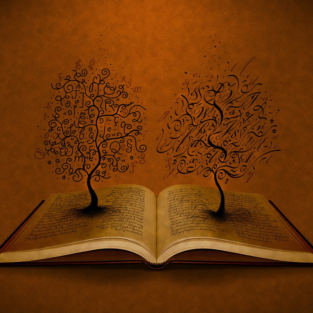 Обои деревья, буквы, книга, trees, letters, book разрешение 2560x1600 Загрузить