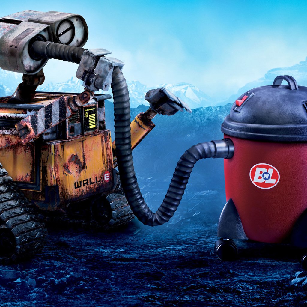 Обои робот, валл-и, пылесос, robot, wall-e, vacuum cleaner разрешение 1920x1080 Загрузить