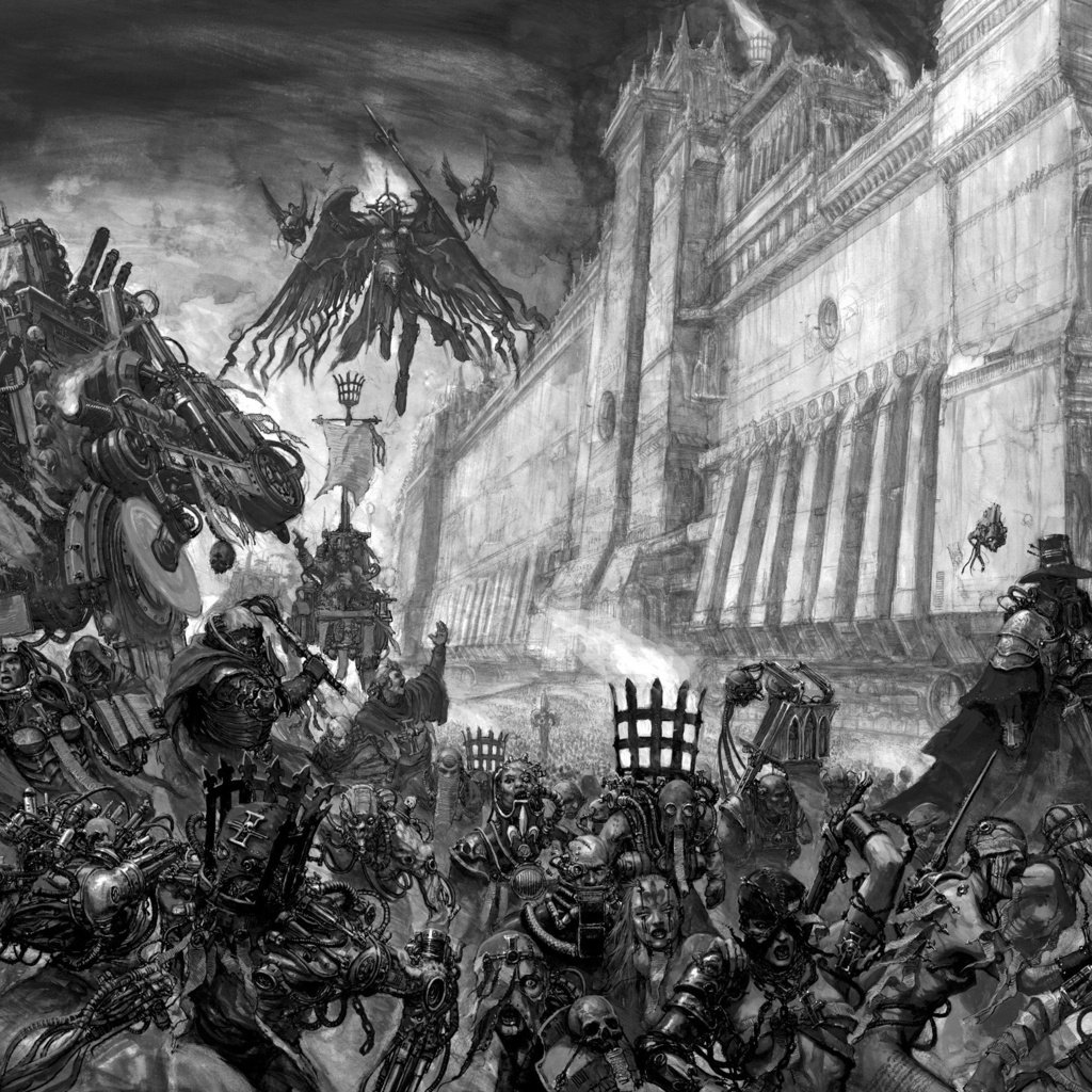 Обои охотники, warhammer 40k, охота, karl kopinski, сёстры, на ведем, инквизиция, adeptus soritas, битвы, hunters, hunting, sisters, on store, the inquisition, battle разрешение 2362x1637 Загрузить