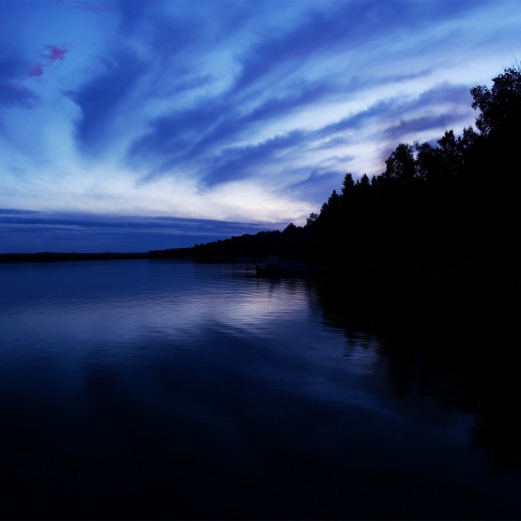 Обои облака, вечер, озеро, синий, clouds, the evening, lake, blue разрешение 2560x1600 Загрузить