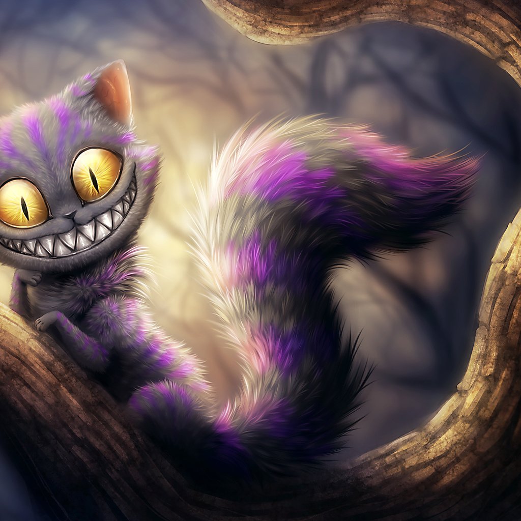 Обои чеширский кот, cheshire, kikariz, cheshire cat разрешение 2700x1800 Загрузить