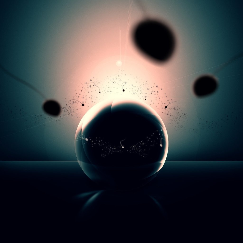 Обои отражение, шар, сперматозоиды, reflection, ball, sperm разрешение 2560x1600 Загрузить