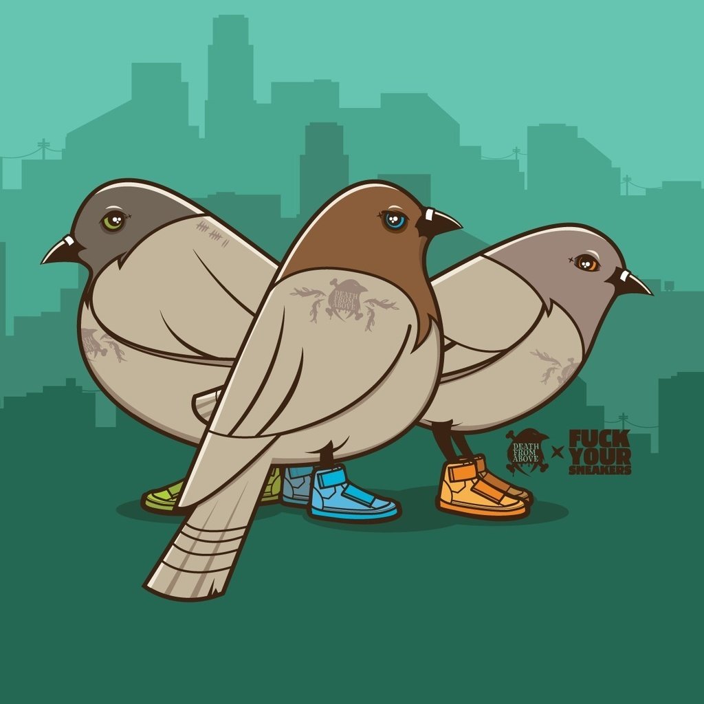 Обои вектор, кеды, голуби, vector, sneakers, pigeons разрешение 1920x1200 Загрузить