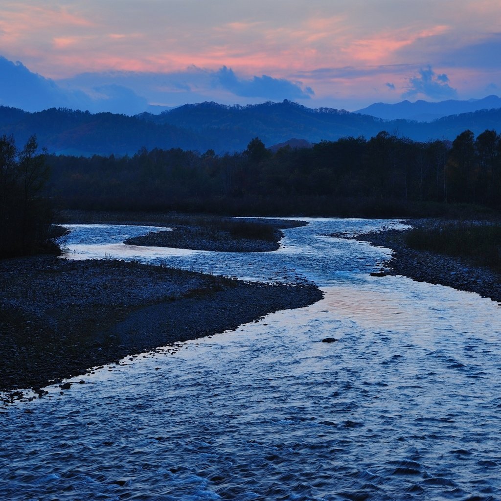 Обои река, япония, японии, satsunaigawa river, river, japan разрешение 2560x1600 Загрузить