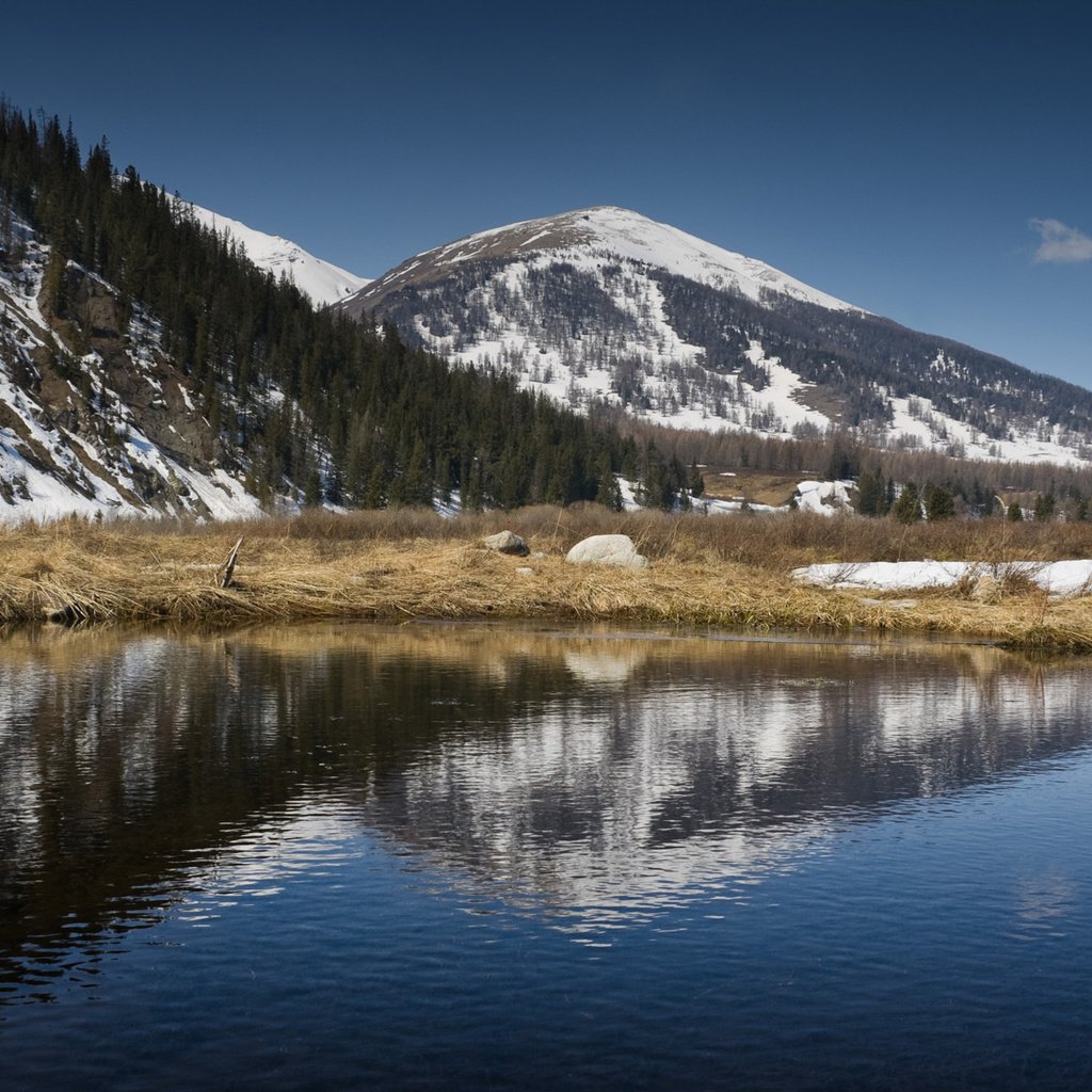 Обои озеро, горы, казахстан, lake, mountains, kazakhstan разрешение 2300x1294 Загрузить