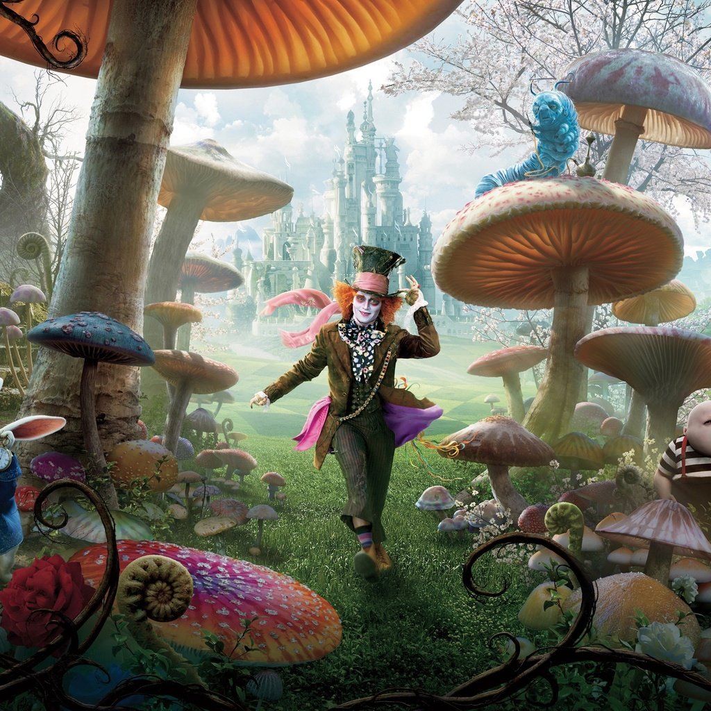 Обои алиса в стране чудес, алиса, тим бартон, alice in wonderland, alice, tim burton разрешение 2560x1440 Загрузить