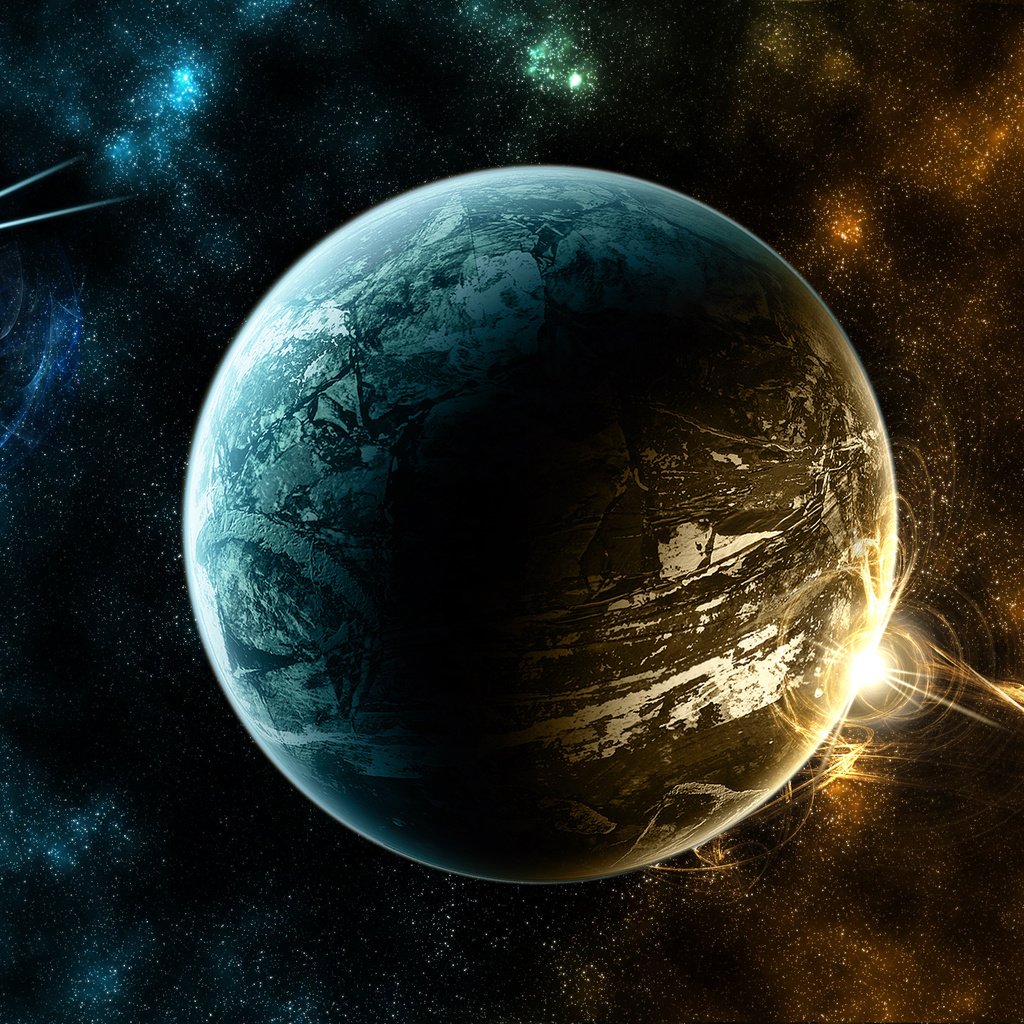 Обои звезды, планета, аномалия, stars, planet, anomaly разрешение 2560x1600 Загрузить