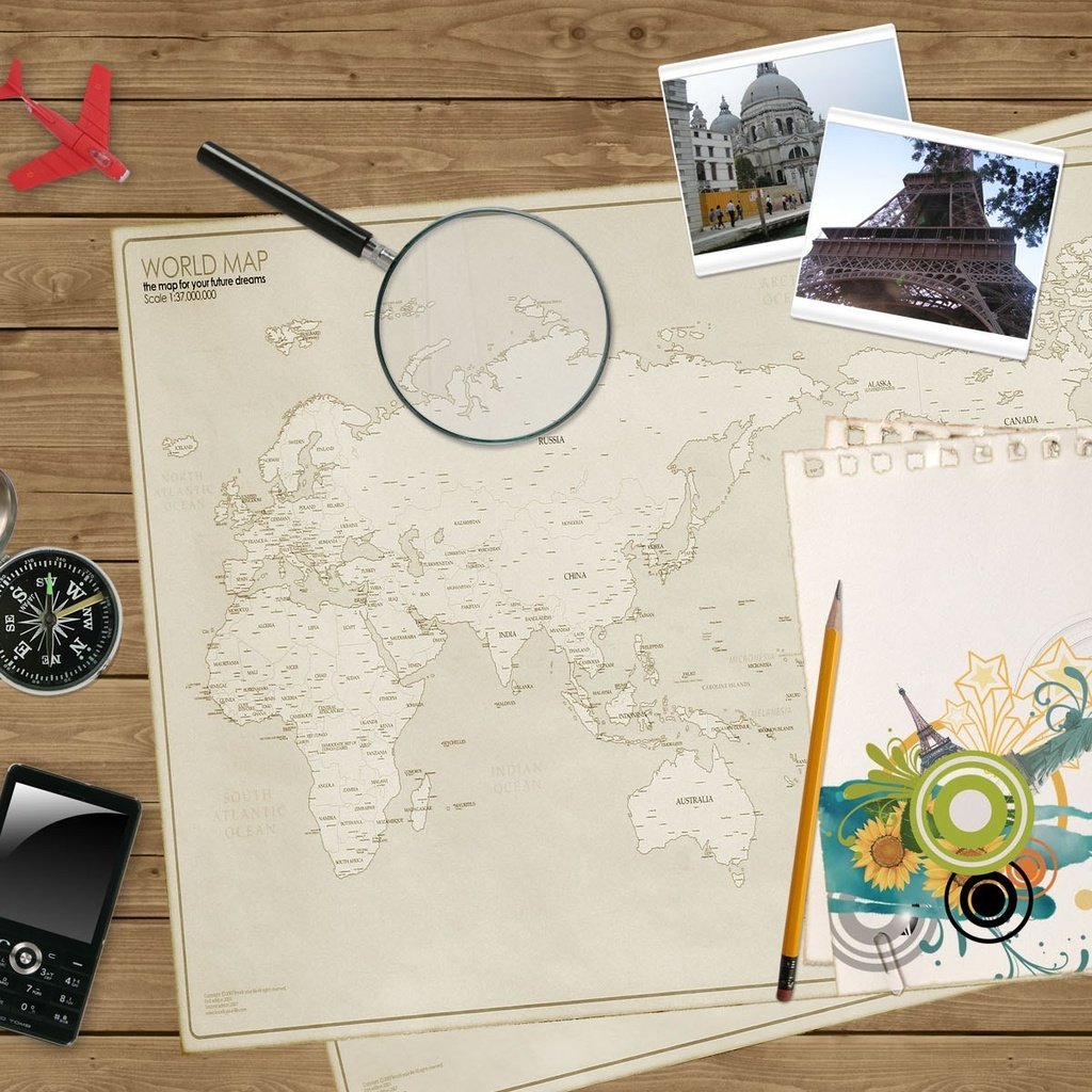 Обои вещи, карта, рабочий стол, things, map, desk разрешение 1920x1200 Загрузить