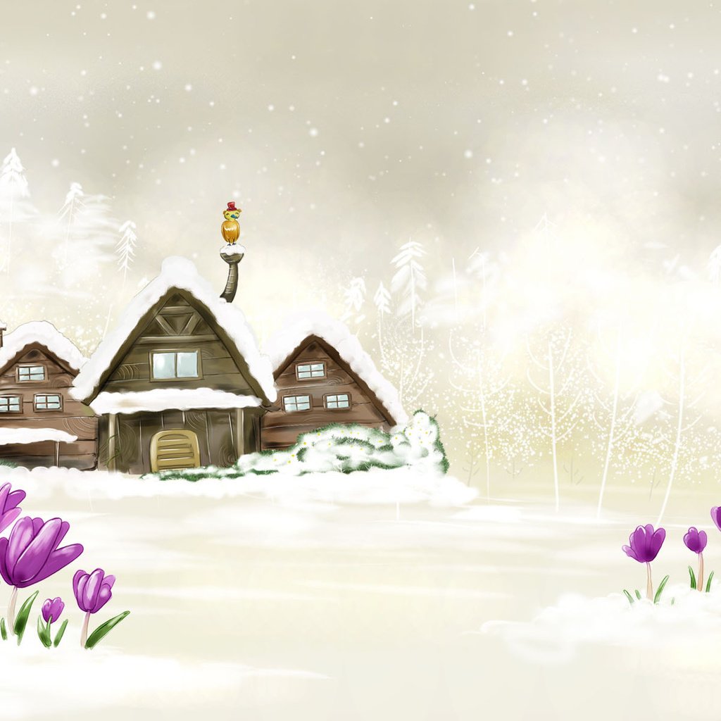 Обои новый год, зима, домики, белый, new year, winter, houses, white разрешение 1920x1200 Загрузить