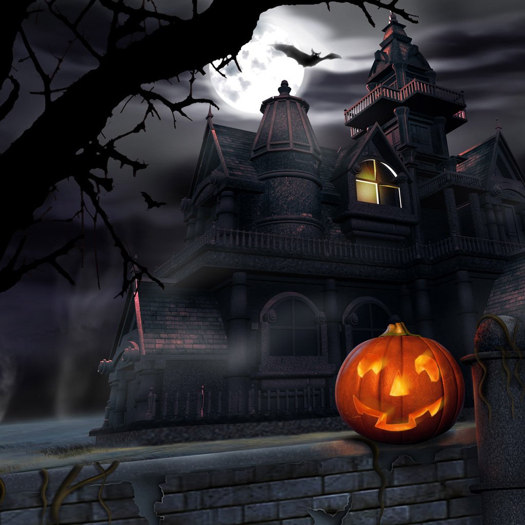 Обои замок, хеллоуин, тыква, castle, halloween, pumpkin разрешение 1920x1200 Загрузить