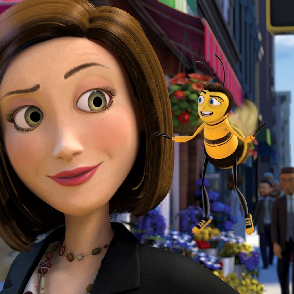 Обои город, пчела, женщина, би муви, би муви: медовый заговор, the city, bee, woman, bee movie, bee movie: honey conspiracy разрешение 1920x1080 Загрузить