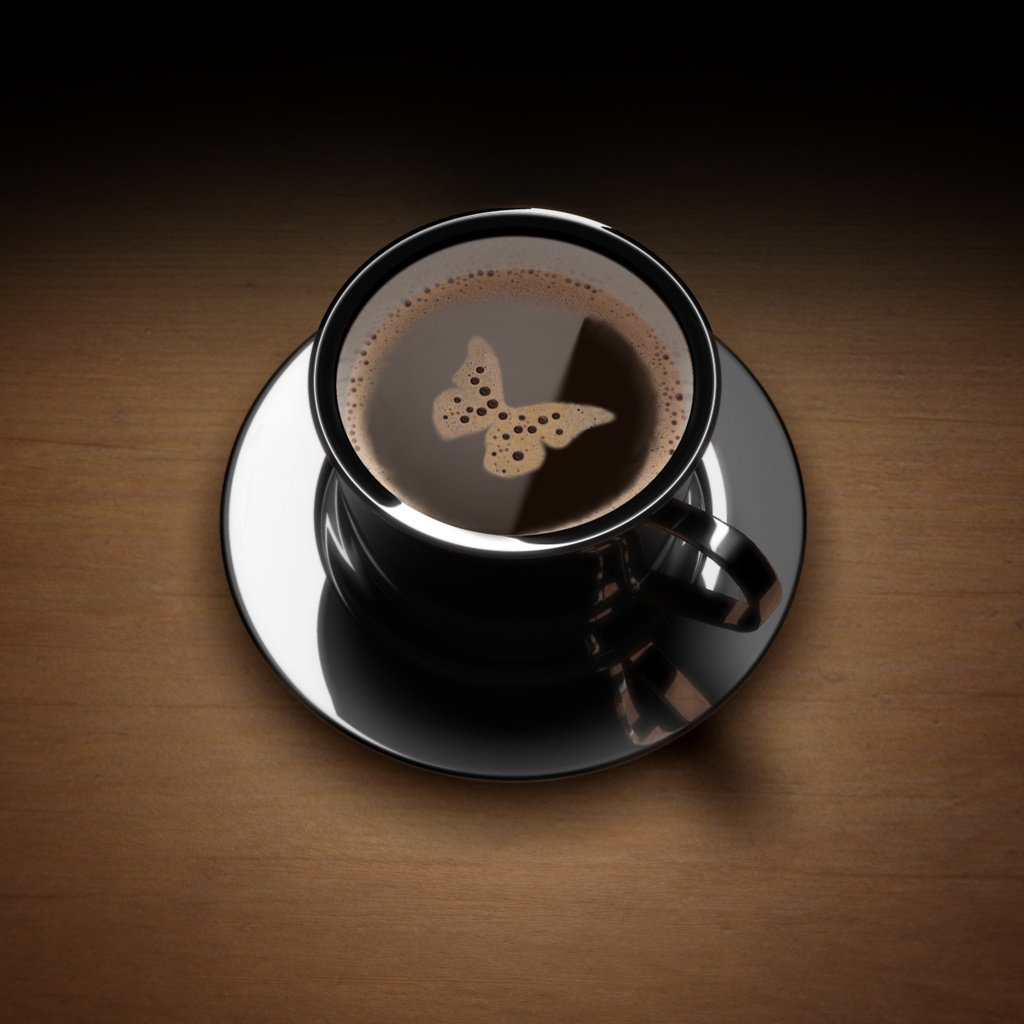 Обои напиток, кофе, бабочка, чашка, пенка, рисунок., drink, coffee, butterfly, cup, foam, figure. разрешение 1920x1200 Загрузить