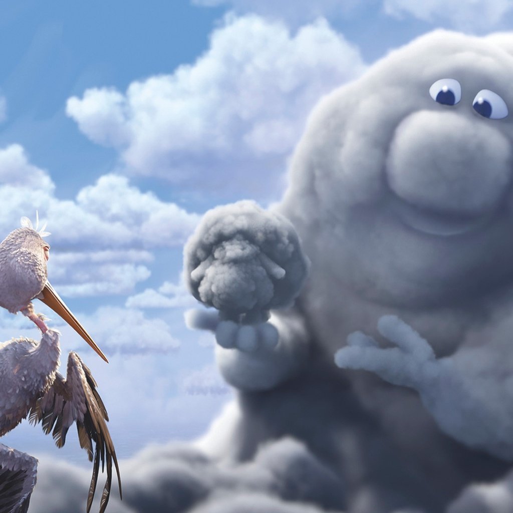 Обои облако, мультфильм, аист, partly cloudy, cloud, cartoon, stork разрешение 1920x1080 Загрузить