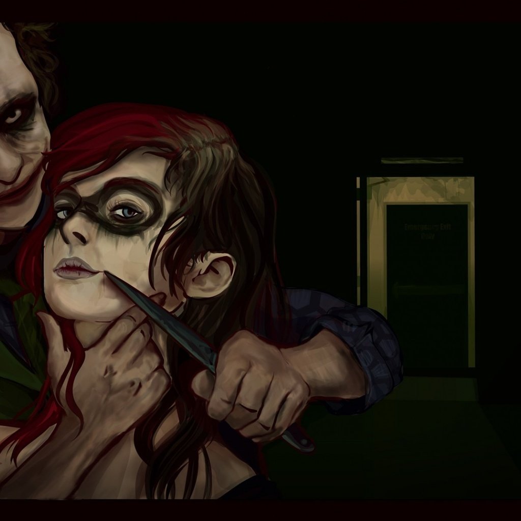 Обои джокер, нож, страх, харли квинн, joker, knife, fear, harley quinn разрешение 1920x1200 Загрузить