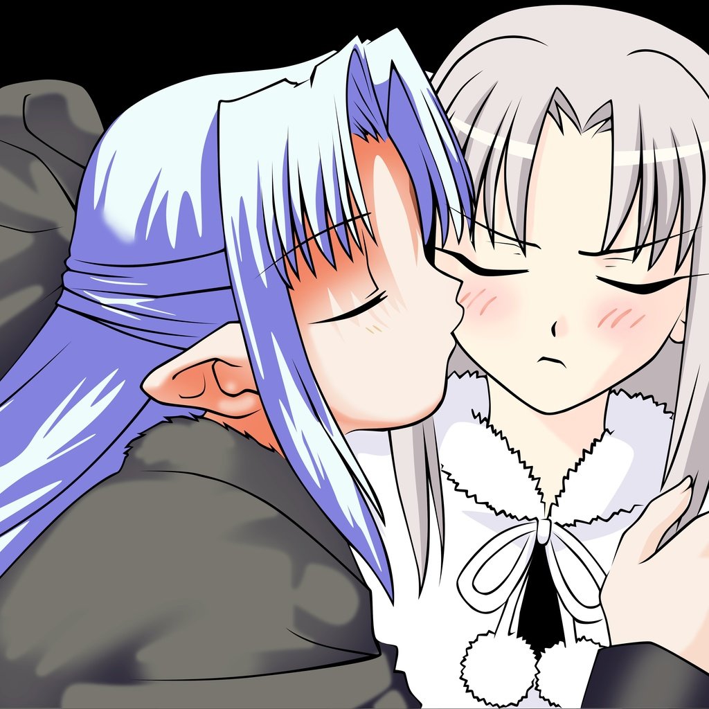 Скачать обои прозрачная, type-moon, shingetsutan tsukihime, black ren,  melty blood разрешение 1024x1024 #38207