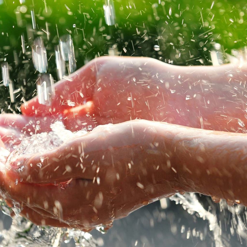 Обои вода, капли, дождь, руки, ладони, water, drops, rain, hands, palm разрешение 1920x1200 Загрузить