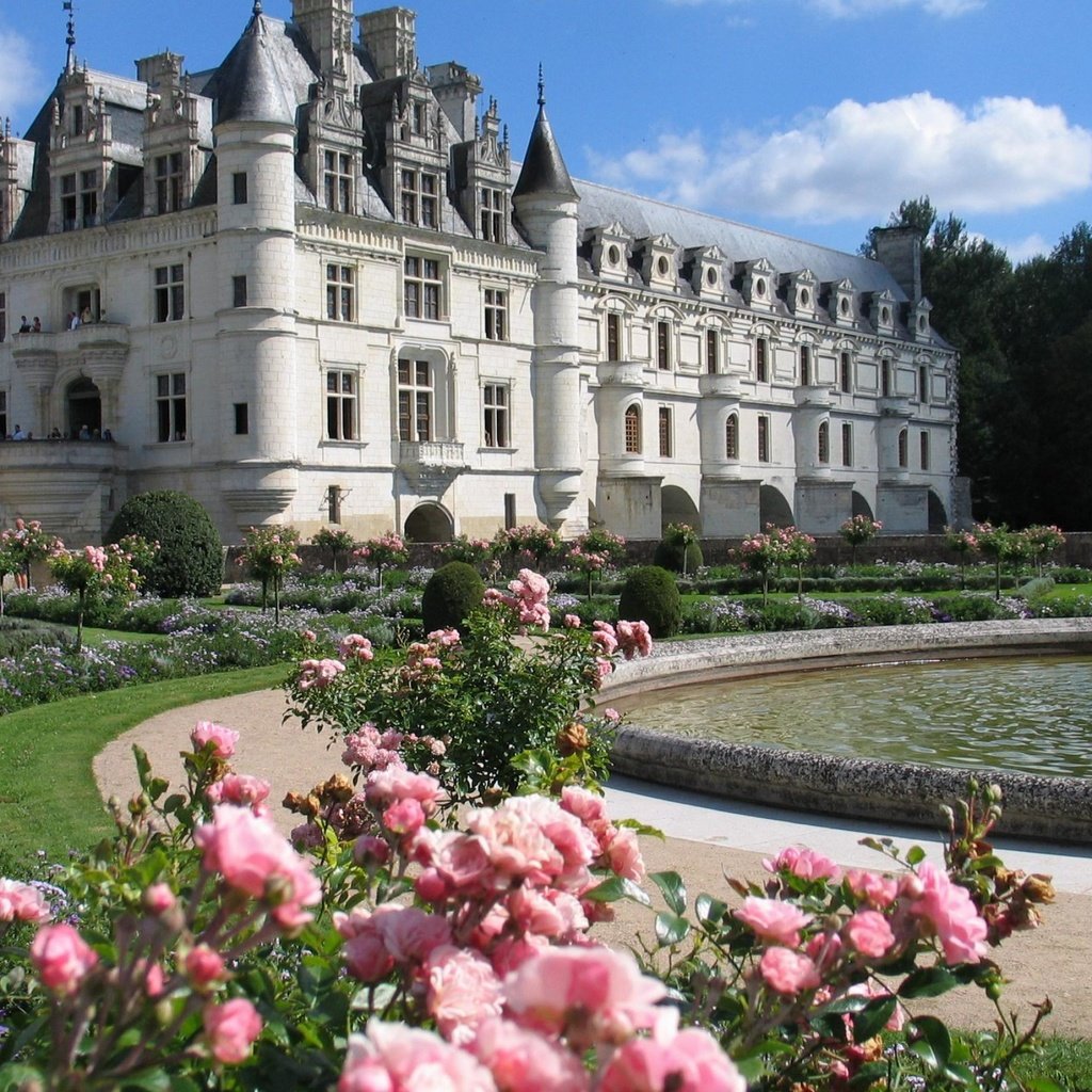 Обои замок, красивый, франция, шенонсо, замок шенонсо, castle, beautiful, france, chenonceau, the castle of chenonceau разрешение 2880x1800 Загрузить