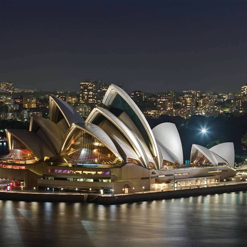 Обои ночь, здание, сидней, австралия, опера, театр, night, the building, sydney, australia, opera, theatre разрешение 1920x1200 Загрузить