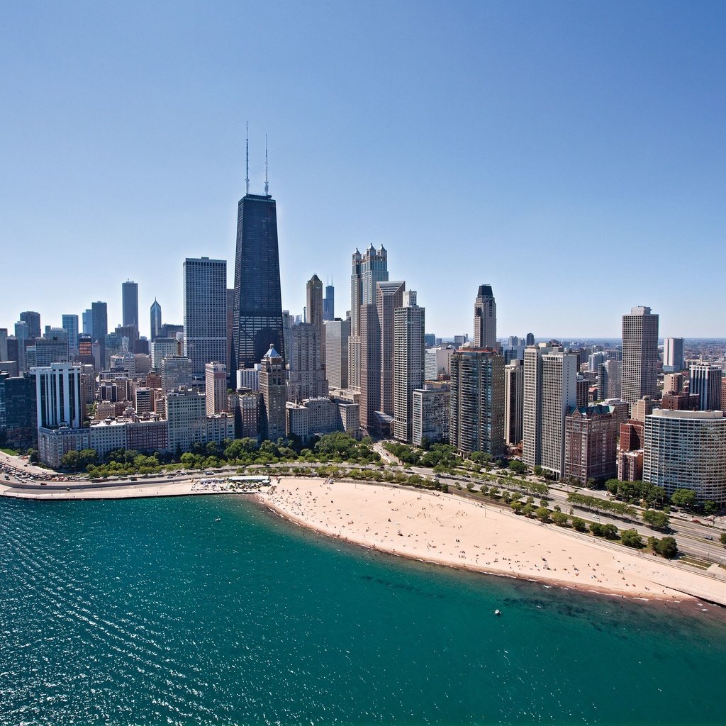Обои побережье, небоскребы, океан, чикаго, сhicago, coast, skyscrapers, the ocean, chicago разрешение 3000x1991 Загрузить