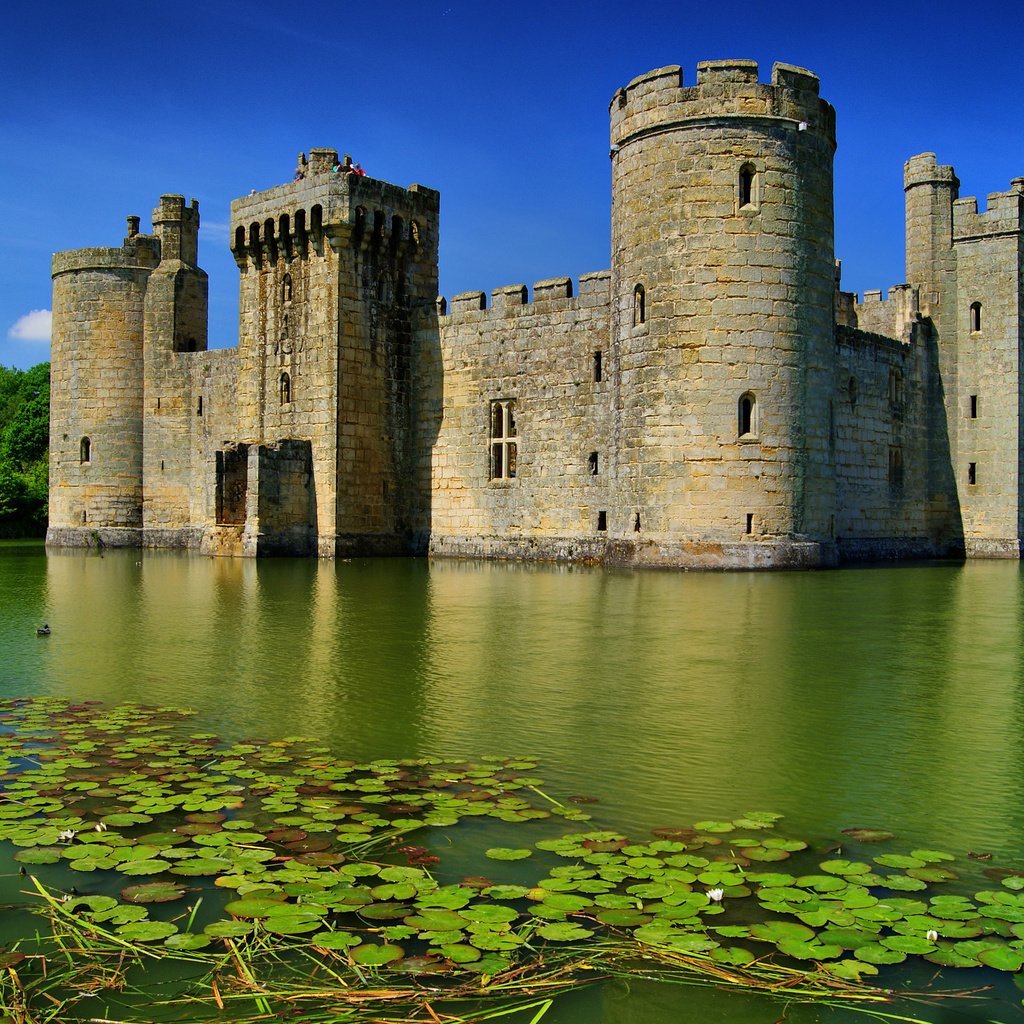 Обои замок, англия, замок бодиам, castle, england, bodiam castle разрешение 3608x2540 Загрузить