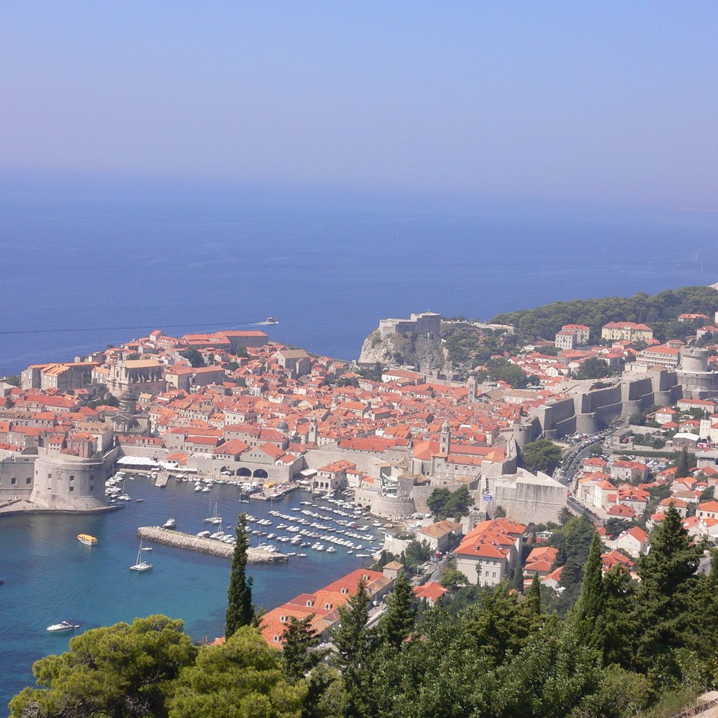 Обои море, вид сверху, город, хорватия, дубровник, sea, the view from the top, the city, croatia, dubrovnik разрешение 2560x1920 Загрузить