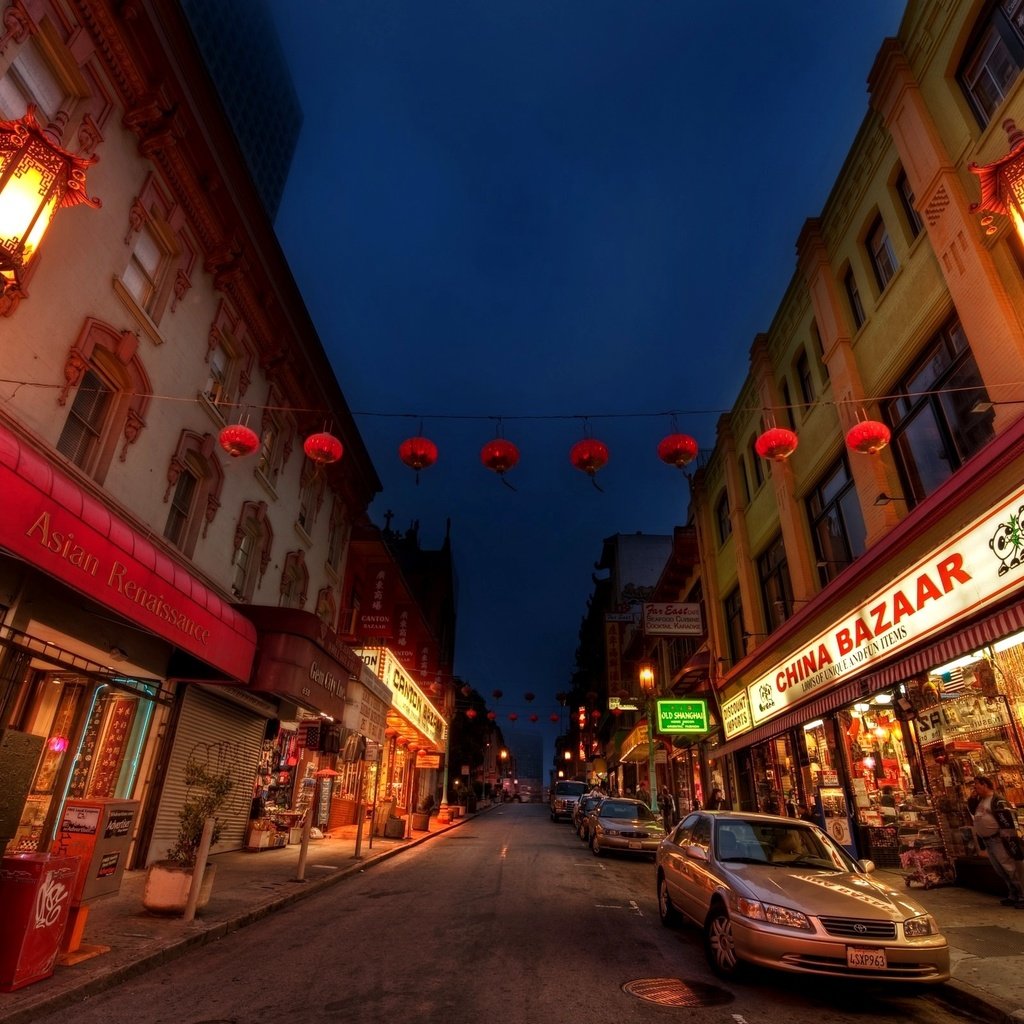 Обои дорога, улица, китай, здания, квартал, китайский квартал, road, street, china, building, quarter, chinatown разрешение 2560x1600 Загрузить