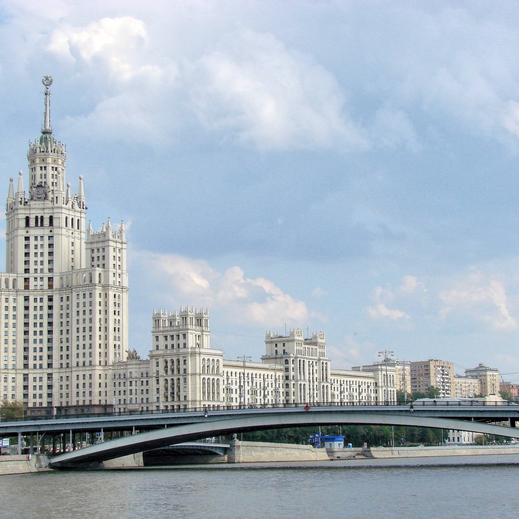Обои река, москва, здание, river, moscow, the building разрешение 2048x1536 Загрузить
