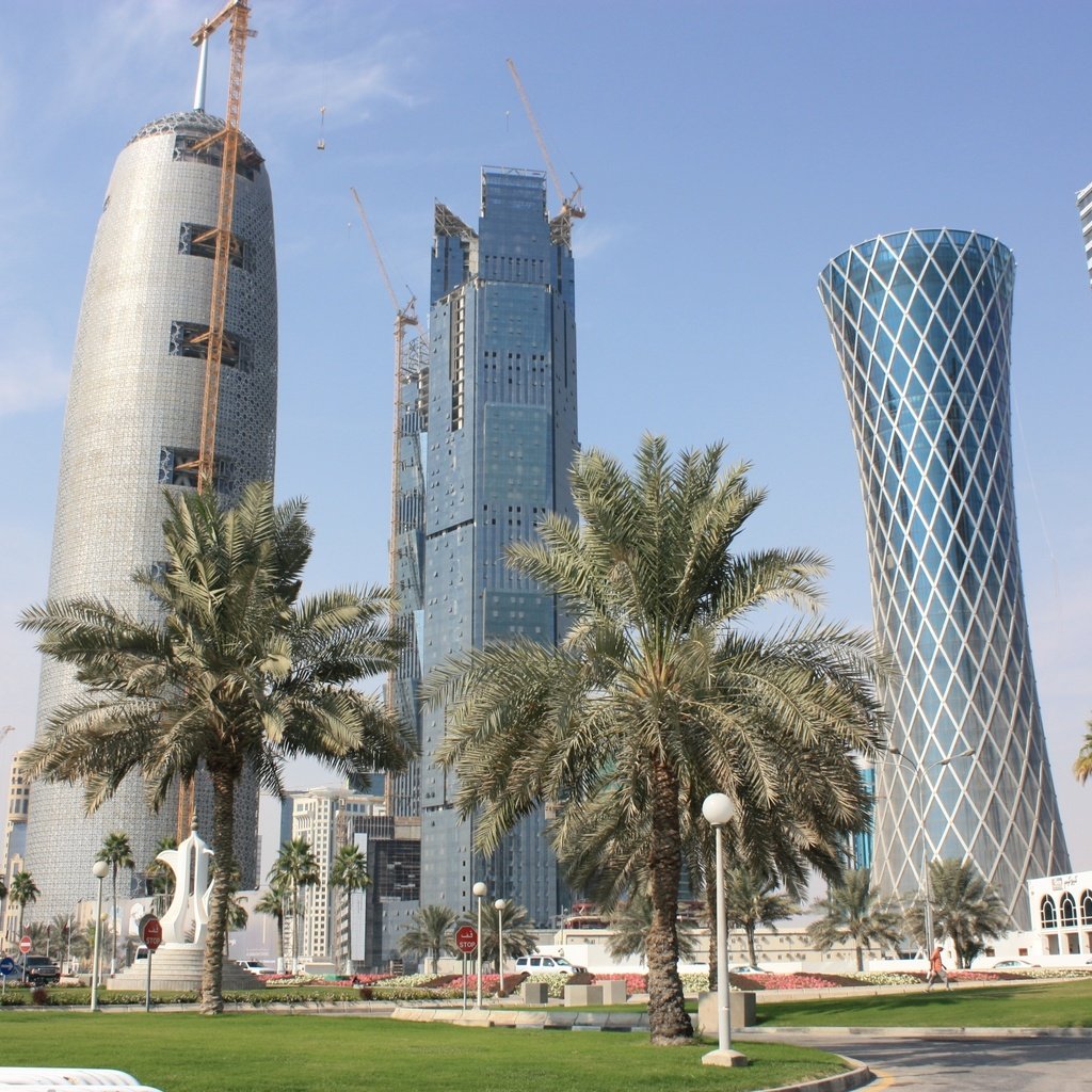 Обои город, здания, катар, the city, building, qatar разрешение 3418x2278 Загрузить