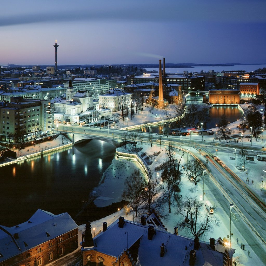 Обои дорога, река, зима, мост, road, river, winter, bridge разрешение 2000x1505 Загрузить