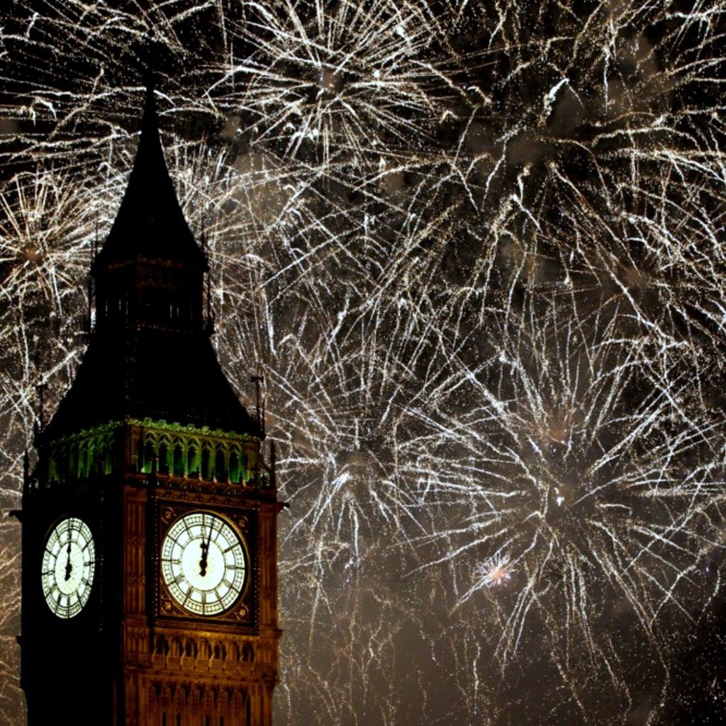 Обои новый год, лондон, фейерверк, биг бен, new year, london, fireworks, big ben разрешение 2000x1303 Загрузить